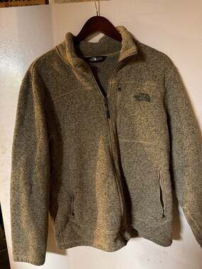 The North Face Men's Tsillan Full Zip Fleece Jacket Heathered Beige L
